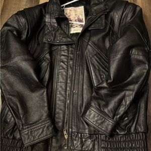 Mens Black Leather jacket